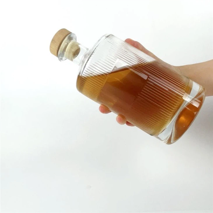 Customized Logo Shape Print Logo 500ml 700ml 750ml Spirits Tequila Vodka Brandy Whisky Rum Gin Liquor Glass Bottle