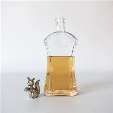 700ml 600g slanke taille glazen fles voor whisky verpakking tanden mond