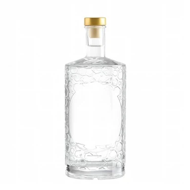 Antieke cognac glazen fles
