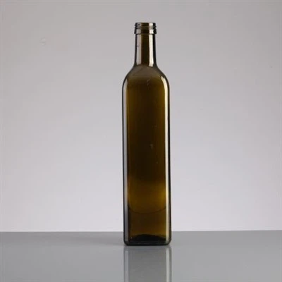 Vierkante olijfolie glazen fles